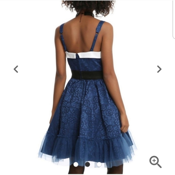 XS Hot Topic TARDIS Blue dress Sweetheart Neckline Sleeveless - Picture 2 of 4